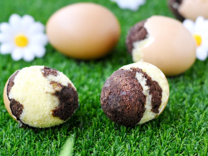 Gâteau marbré en coquille d’oeuf Gâteau marbré en coquille d’oeuf