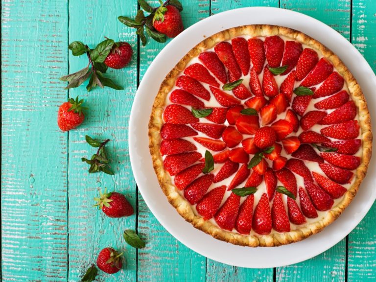 Tarte aux fraises et à la faisselle