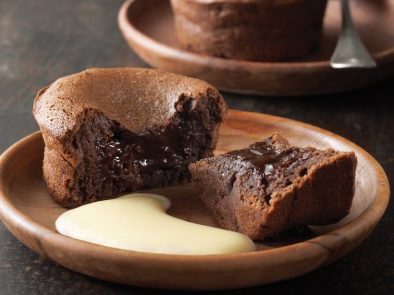 Fondant au chocolat et sa crème anglaise