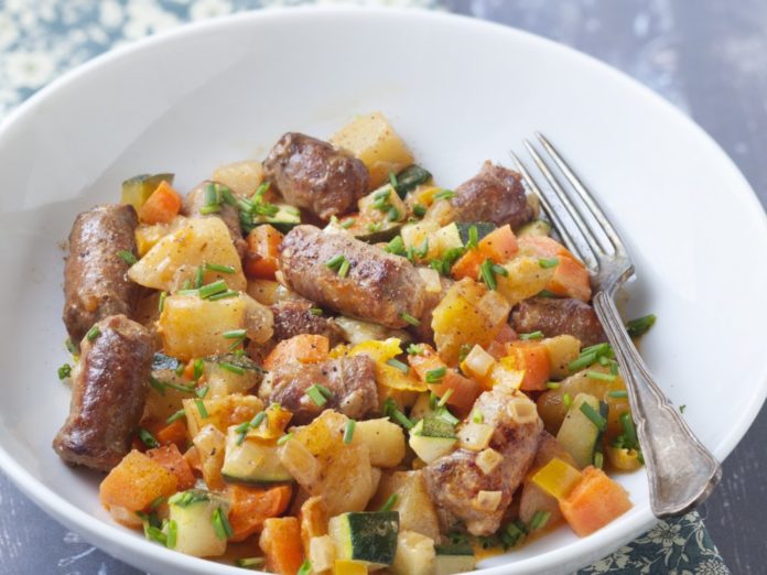 Poêlée de légumes aux merguez et chipo Poêlée de légumes aux merguez et chipo