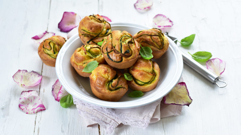 Muffins au saumon et à la courgette