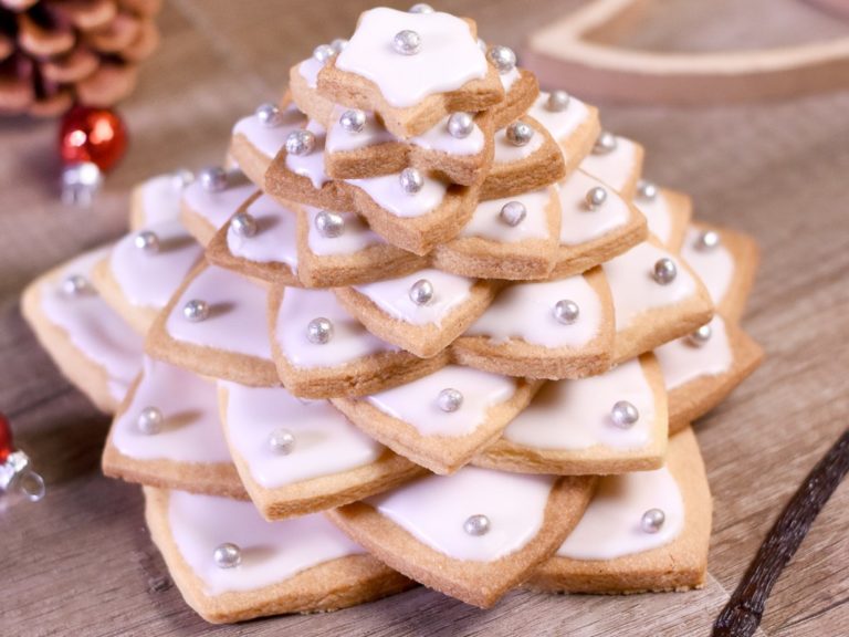 Pièce montée sapin en sablés