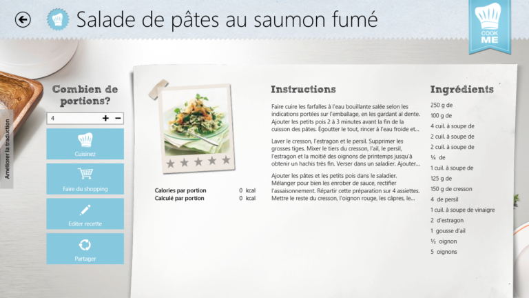 Salade de pâtes au saumon Fumé