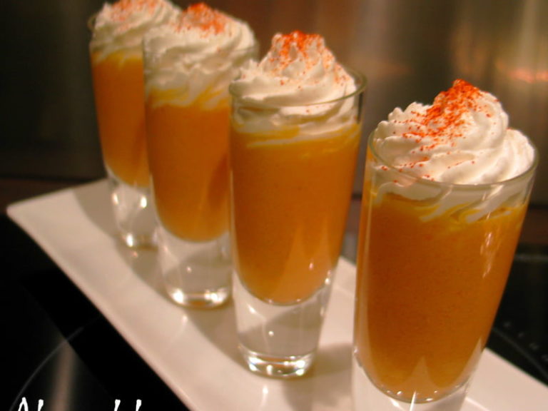 Verrines de cappuccino glacé carottes et cumin - La cuisine française