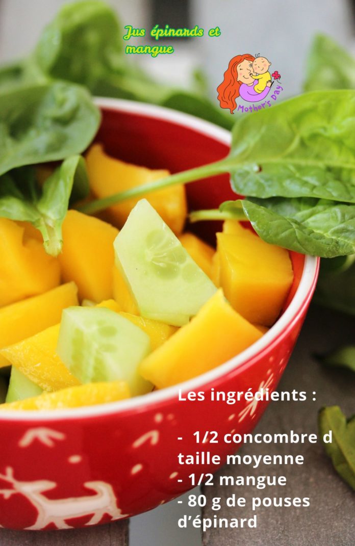 Jus épinards et mangue